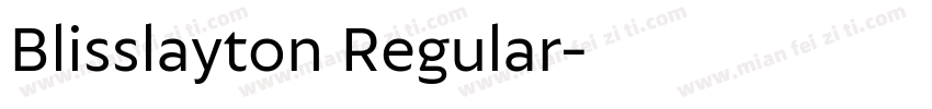 Blisslayton Regular字体转换